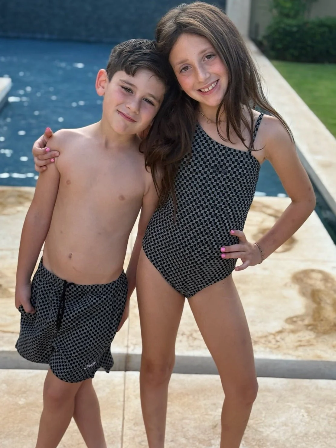 Dalli Girls One Piece - Black Check - Image 5