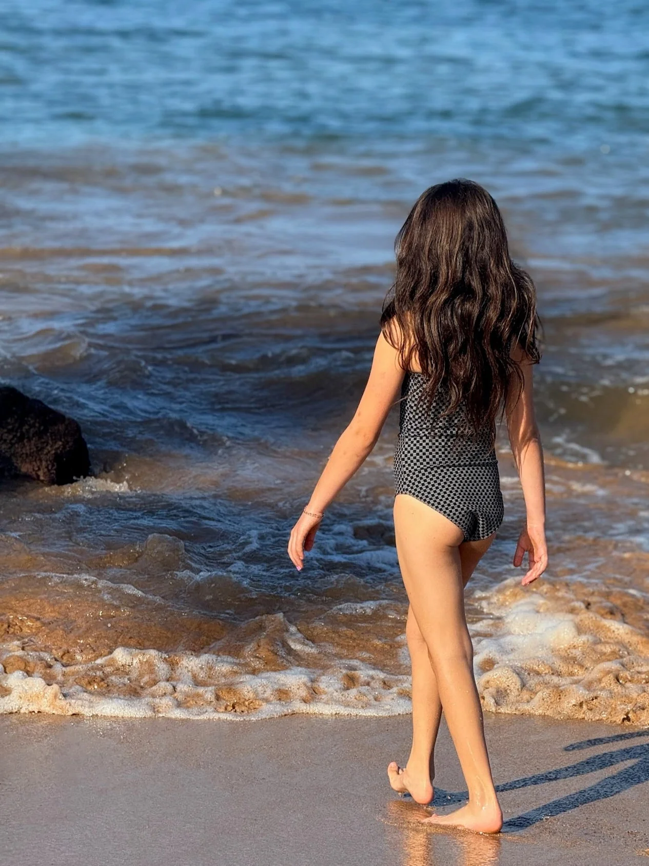 Dalli Girls One Piece - Black Check - Image 6