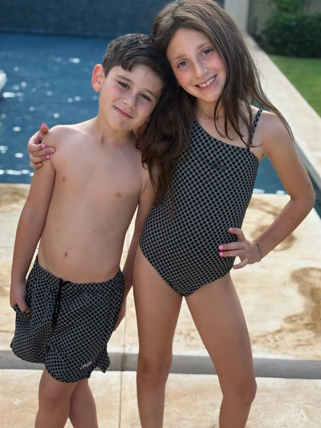 Indy Boy's Swim Trunk - Black Check - Image 6